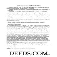 Dinwiddie County Memorandum of Lis Pendens Guide Page
