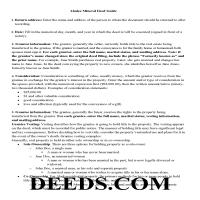 Guidelines for Mineral Deed Page 1