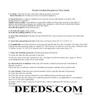 Alamance County Promissory Note Guidelines Page 1