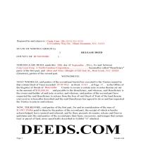 Gaston County Completed Example Release Deed Page 1