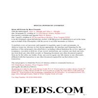 Completed Example of the Power of Attorney Page 1