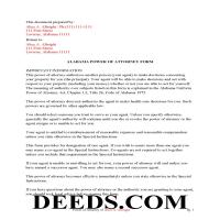 Completed Example of the Power of Attorney Page 1