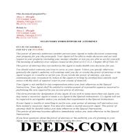 Completed Example of the Power of Attorney Page 1
