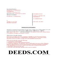 Windham County Completed Example of Lis Pendens (Foreclosure) Page 1