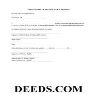 New London County Attestation of Release of Lis Pendens Form Page 1