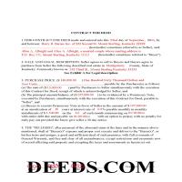 Calloway County Completed Example of the Contract for Deed Page 1