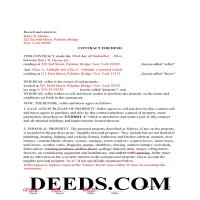 Completed Example of the Contract for Deed Page 1