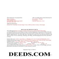 Carroll County Completed Example of the Release of Deed of Trust Page 1