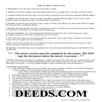 Orange County Transfer on Death Affidavit Guide Page 1