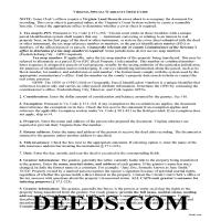Fairfax City Special Warranty Deed Guide Page 1