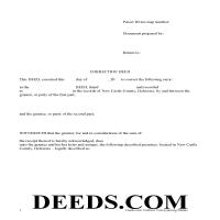 New Castle County Correction Deed Form Page 1