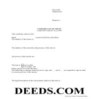 New Castle County Certificate of Trust Form Page 1