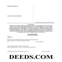 Levy County Claim of Lien Form Page 1