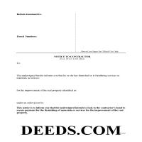 Charlotte County Notice to Contractor Form Page 1