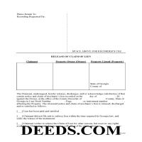 Baldwin County Release of Claim of Lien Form Page 1