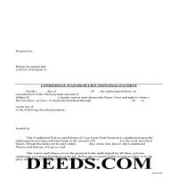 Clinton County Conditional Lien Waiver on Final Payment Page 1