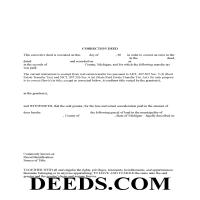 Washtenaw County Correction Deed Form Page 1