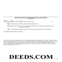 Mcleod County Receipt and Waiver of Mechanic Lien Form Page 1