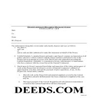 Owners Affidavit Form Page 1