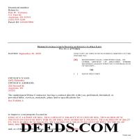 Iron County Completed Example of the Contractor Notice of Intent to File Lien Document Page 1