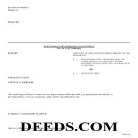Vilas County Subcontractor Identification Notice Form Page 1