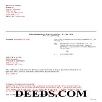 Pierce County Completed Example of the Subcontractor Notice of Intent to File Lien Document Page 1