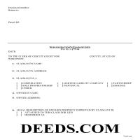 Iron County Subcontractor Claim of Lien Form Page 1