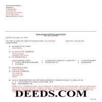 Iron County Completed Example of the Subcontractor Claim of Lien Document Page 1