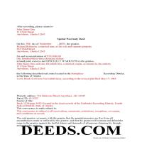 Bethel Borough Completed Example of the Special Warranty Deed Document Page 1