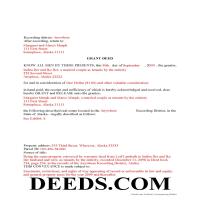 Wade Hampton Borough Completed Example of the Grant Deed Document Page 1