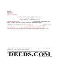 Bethel Borough Completed Example of the Disclaimer of Interest Document Page 1