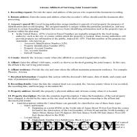 Mohave County Affidavit of Surviving Joint Tenant Guide Page 1