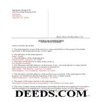 Completed Example of the Notice of Completion Document Page 1