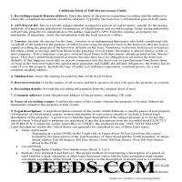 Orange County Deed of Full Reconveyance Guide Page 1