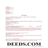 Calhoun County Completed Example of the Gift Deed Document Page 1