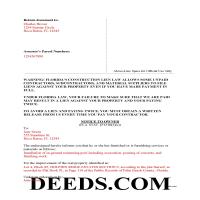 Polk County Completed Example of the Notice to Owner Document Page 1