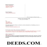 Polk County Completed Example of the Notice to Contractor Document Page 1