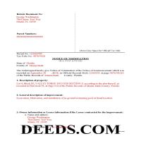 Baker County Completed Example of the Notice of Termination Document Page 1
