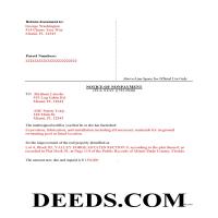 Escambia County Completed Example of the Notice of Nonpayment Document Page 1