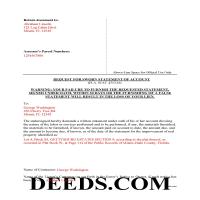 Brevard County Completed Example of the Request for a Sworn Statement of Account Document Page 1