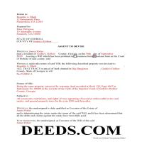 Muscogee County Completed Example of the Assent to Devise Document Page 1