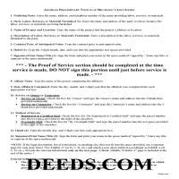 Walton County Preliminary Notice of Mechanics Lien Guide Page 1