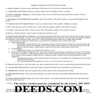Screven County Affidavit of Non Payment Guide Page 1