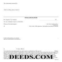 Edgar County Subcontractor Final Waiver and Release of Lien Form Page 1