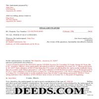 Will County Completed Example of the Subcontractor Final Waiver and Release of Lien Document Page 1