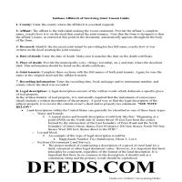 Wells County Affidavit of Surviving Joint Tenant Guide Page 1