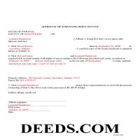 Shelby County Completed Example of the Affidavit of Surviving Joint Tenant Document Page 1