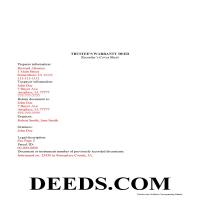 Adair County Completed Example of the Trustee Warranty Deed Document Page 1