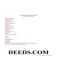 Keokuk County Completed Example of the Trustee Warranty Deed Document Page 1