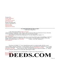 Adams County Completed Example of the Claim of Mechanics Lien Document Page 1